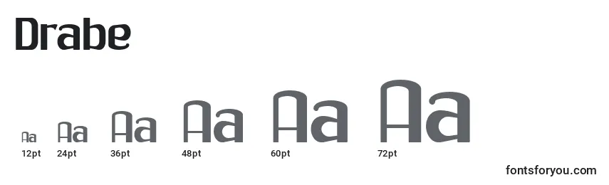 Размеры шрифта Drabe (64406)