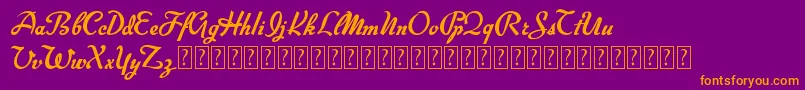 BigSurprise Font – Orange Fonts on Purple Background