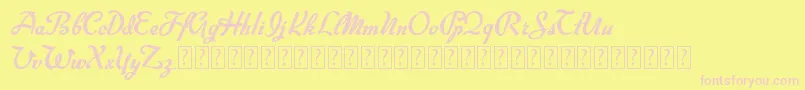 BigSurprise Font – Pink Fonts on Yellow Background