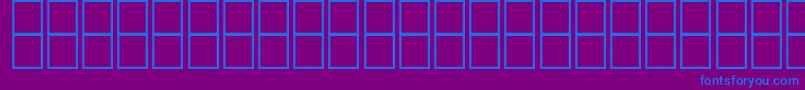 AlMujahedClassic-fontti – siniset fontit violetilla taustalla