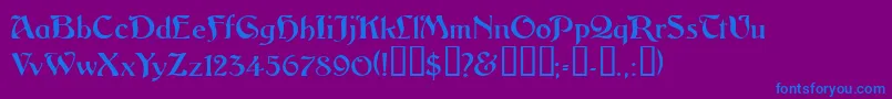 Vitoriossk Font – Blue Fonts on Purple Background