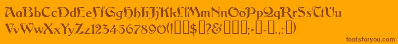 Vitoriossk Font – Brown Fonts on Orange Background