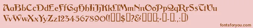 Vitoriossk Font – Brown Fonts on Pink Background