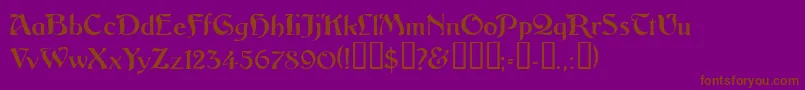 Vitoriossk Font – Brown Fonts on Purple Background