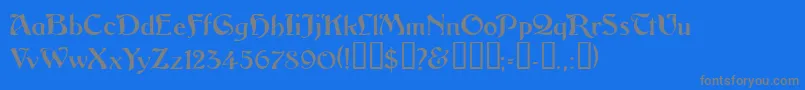 Vitoriossk Font – Gray Fonts on Blue Background