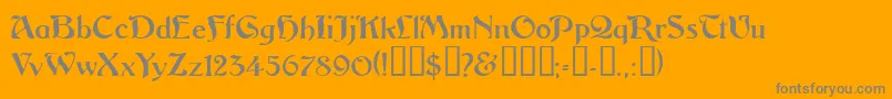 フォントVitoriossk – オレンジの背景に灰色の文字