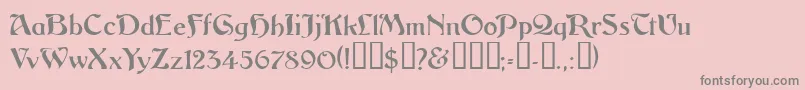 フォントVitoriossk – ピンクの背景に灰色の文字