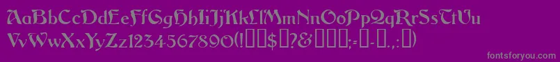 Vitoriossk Font – Gray Fonts on Purple Background