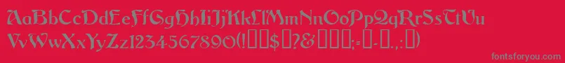 Vitoriossk Font – Gray Fonts on Red Background