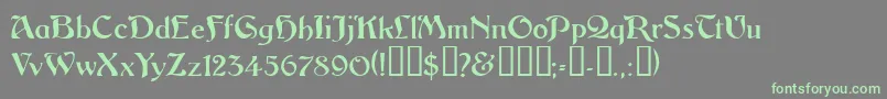 Vitoriossk Font – Green Fonts on Gray Background