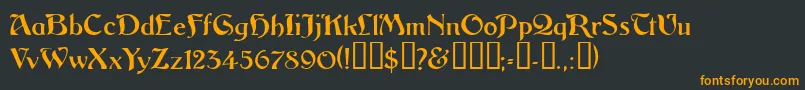 フォントVitoriossk – 黒い背景にオレンジの文字