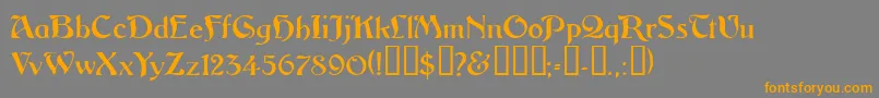 Vitoriossk Font – Orange Fonts on Gray Background