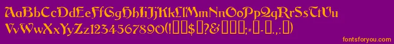 Vitoriossk Font – Orange Fonts on Purple Background