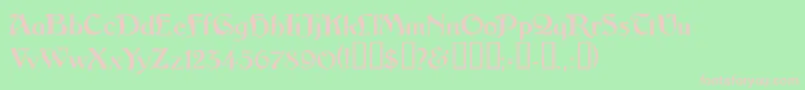 Vitoriossk Font – Pink Fonts on Green Background