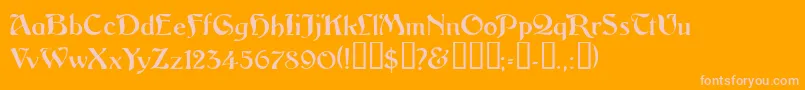 Vitoriossk Font – Pink Fonts on Orange Background