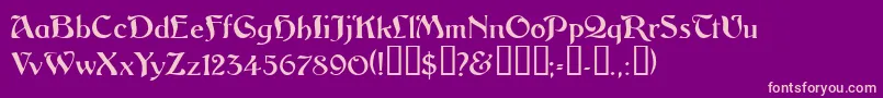 Vitoriossk Font – Pink Fonts on Purple Background