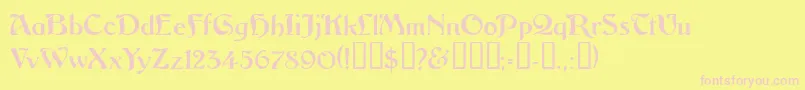 Vitoriossk Font – Pink Fonts on Yellow Background