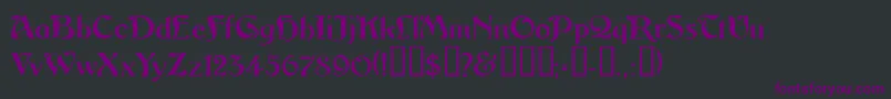 Шрифт Vitoriossk – фиолетовые шрифты на чёрном фоне