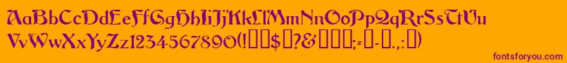 Vitoriossk Font – Purple Fonts on Orange Background