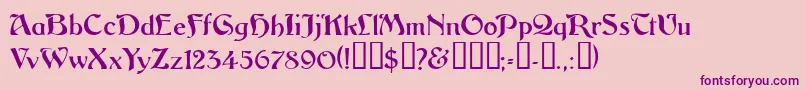 Vitoriossk Font – Purple Fonts on Pink Background