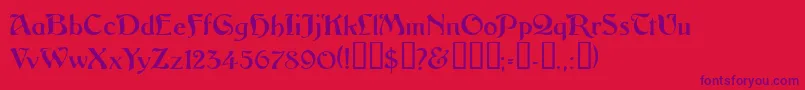 Vitoriossk Font – Purple Fonts on Red Background