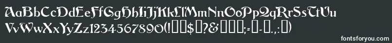 フォントVitoriossk – 黒い背景に白い文字