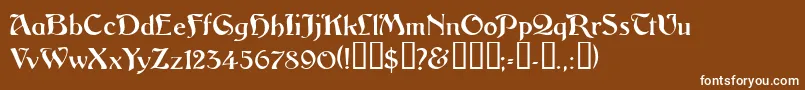 Vitoriossk Font – White Fonts on Brown Background