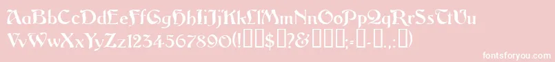 Vitoriossk Font – White Fonts on Pink Background