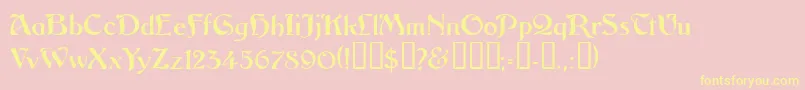 Vitoriossk Font – Yellow Fonts on Pink Background