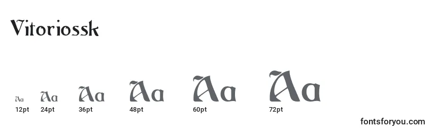 Размеры шрифта Vitoriossk