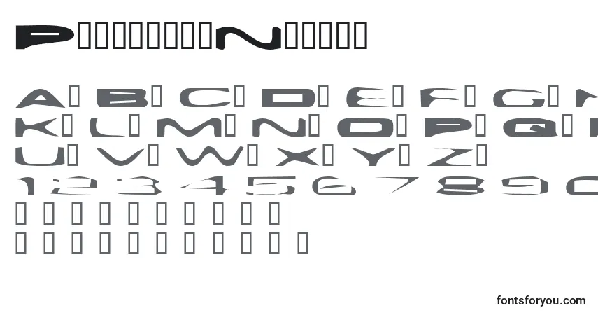 Schriftart PlattmaskNormal – Alphabet, Zahlen, spezielle Symbole