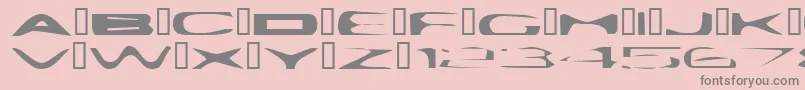 フォントPlattmaskNormal – ピンクの背景に灰色の文字