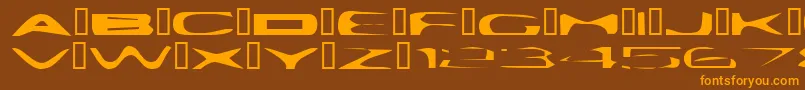 Więcej informacji o czcionce PlattmaskNormal Czcionka PlattmaskNormal – pomarańczowe czcionki na brązowym tle