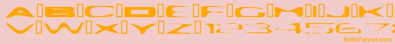 Police PlattmaskNormal – polices orange sur fond rose