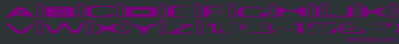 Шрифт PlattmaskNormal – фиолетовые шрифты на чёрном фоне