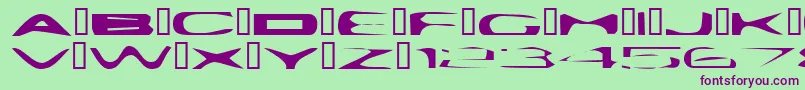 fuente PlattmaskNormal – Fuentes Moradas Sobre Fondo Verde