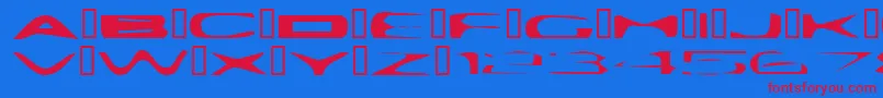 Police PlattmaskNormal – polices rouges sur fond bleu
