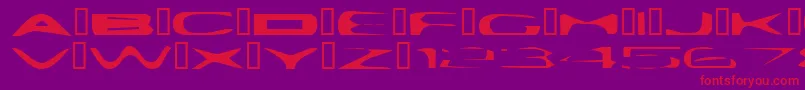 fuente PlattmaskNormal – Fuentes Rojas Sobre Fondo Morado