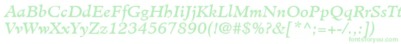 Fonte MinisterLtBookItalic – fontes verdes