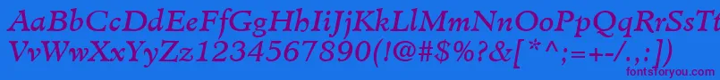 More about MinisterLtBookItalic Font MinisterLtBookItalic Font – Purple Fonts on Blue Background