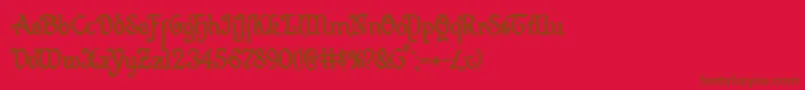Шрифт Quillswordbold – коричневые шрифты на красном фоне