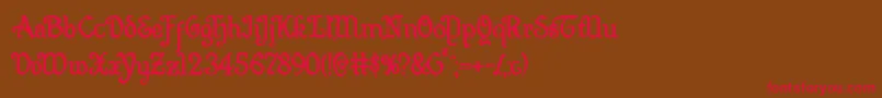 Quillswordbold Font – Red Fonts on Brown Background