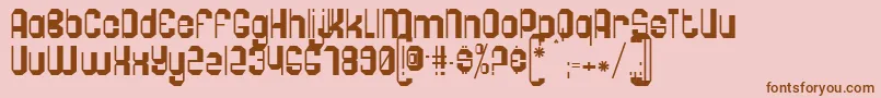 Pogo Font – Brown Fonts on Pink Background