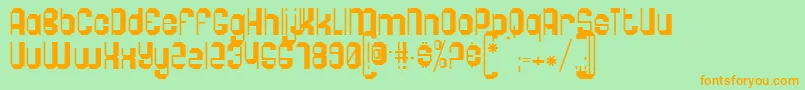 Pogo Font – Orange Fonts on Green Background