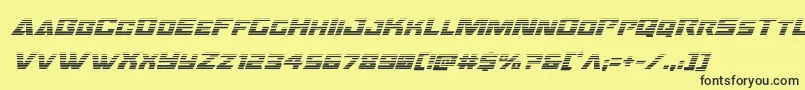 Oceanicdriftgradital Font – Black Fonts on Yellow Background