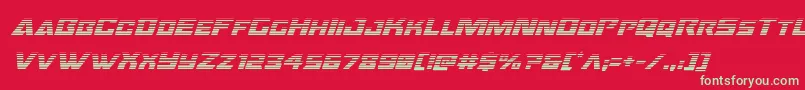 Oceanicdriftgradital-Schriftart – Grüne Schriften auf rotem Hintergrund