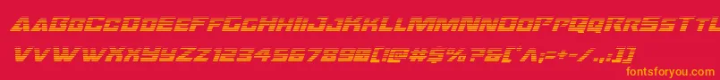 Oceanicdriftgradital Font – Orange Fonts on Red Background