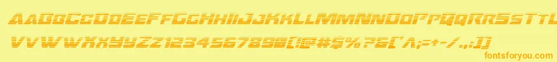 Oceanicdriftgradital Font – Orange Fonts on Yellow Background