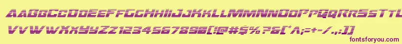 Oceanicdriftgradital Font – Purple Fonts on Yellow Background