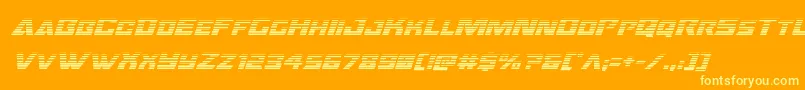 Oceanicdriftgradital Font – Yellow Fonts on Orange Background